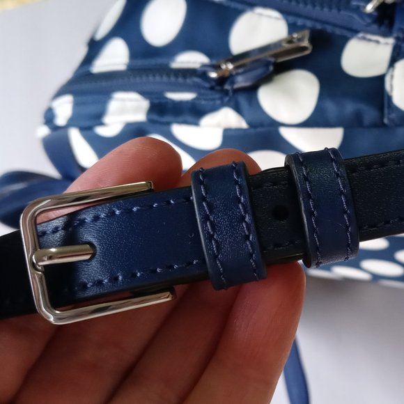 NWT Kate Spade Navy w/White Polka Dot Backpack - Picture 8 of 12